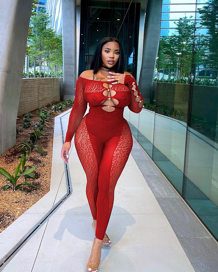 SUPER WHOLESALE |  Pearl Button Front Cut-out Jumpsuit