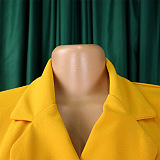 SUPER WHOLESALE |  Ultimate Pleated Mini Dress with Collar in Yellow