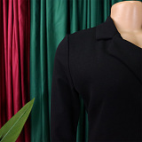 SUPER WHOLESALE |  Ultimate Pleated Mini Dress with Collar in Black