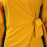 SUPER WHOLESALE |  Ultimate Pleated Mini Dress with Collar in Yellow