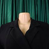 SUPER WHOLESALE |  Ultimate Pleated Mini Dress with Collar in Black