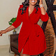 SUPER WHOLESALE |  Ultimate Pleated Mini Dress with Collar in Red