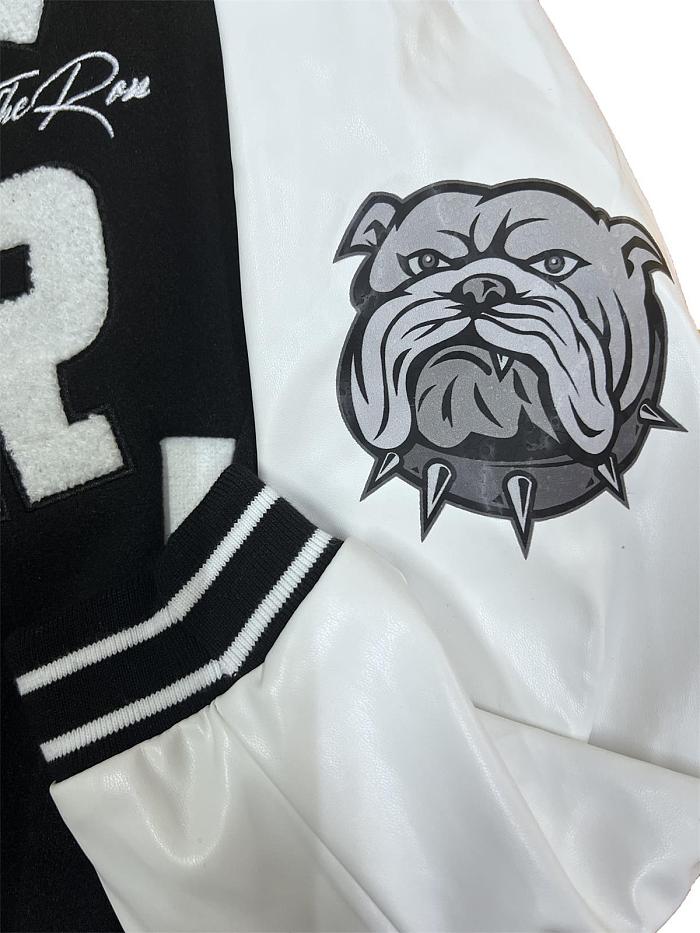 SUPER WHOLESALE |  Letter R Button Up Baseball Jacket