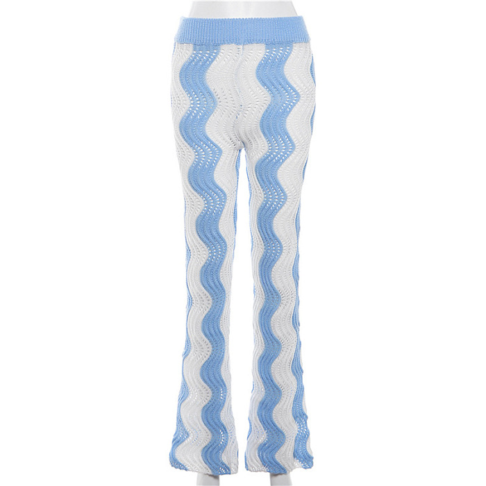 　SUPER WHOLESALE |  Elastic Knitted Wave Pants