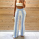 　SUPER WHOLESALE |  Elastic Knitted Wave Pants