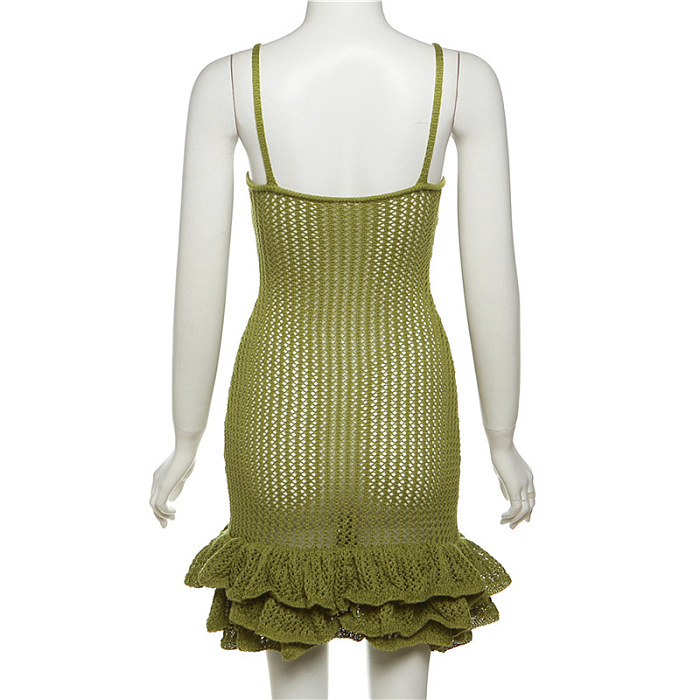 SUPER WHOLESALE | Knitted Maxi Dress with Lotus Bottom