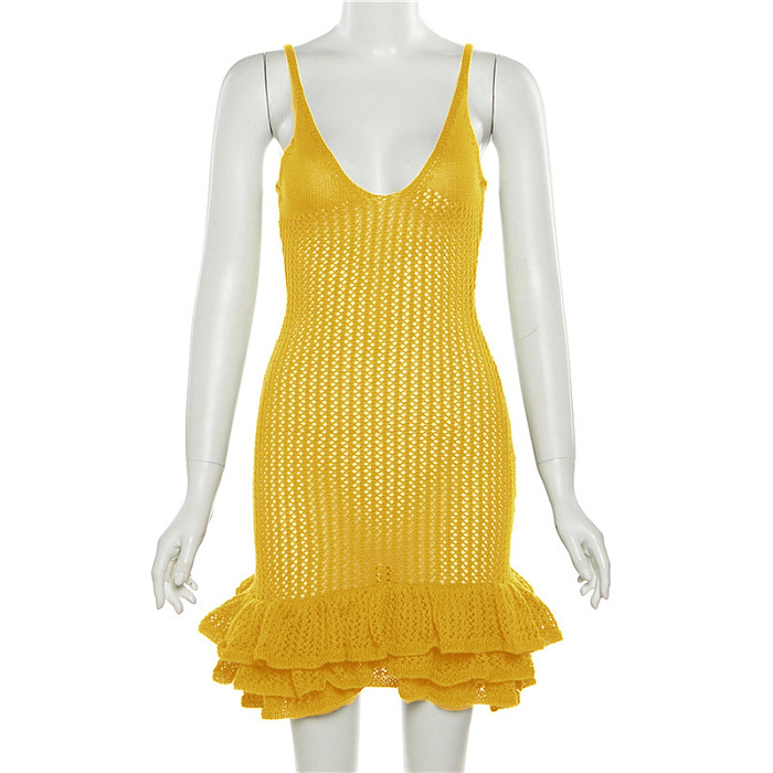 SUPER WHOLESALE | Knitted Maxi Dress with Lotus Bottom