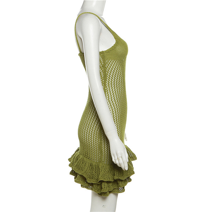 SUPER WHOLESALE | Knitted Maxi Dress with Lotus Bottom