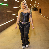 SUPER WHOLESALE |  Zip Up Buckle Pants