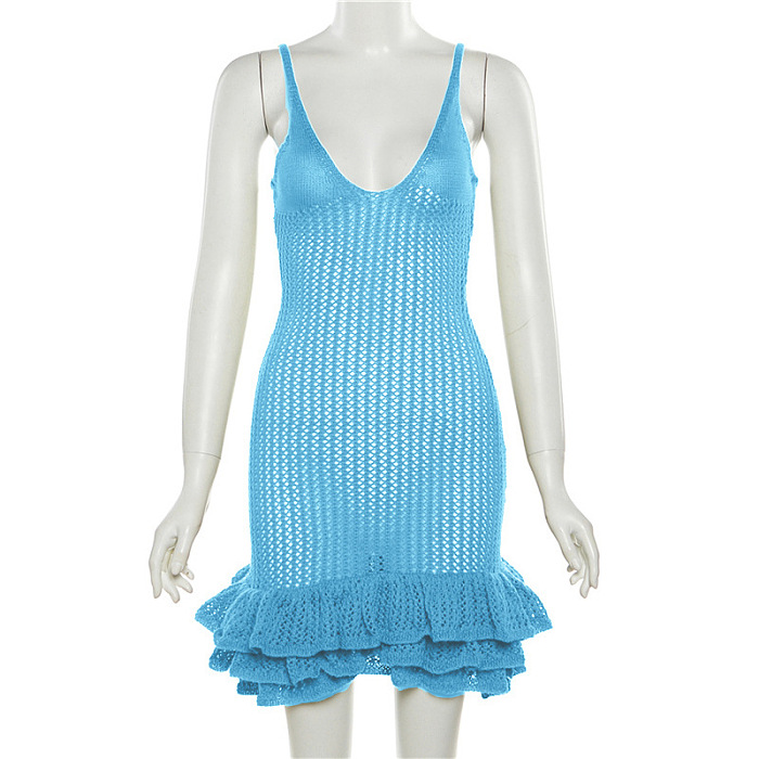 SUPER WHOLESALE | Knitted Maxi Dress with Lotus Bottom