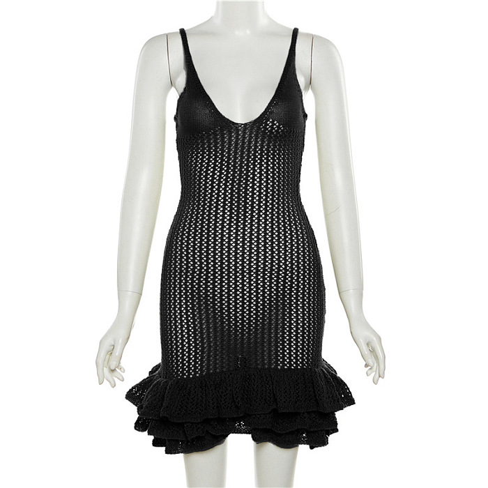 SUPER WHOLESALE | Knitted Maxi Dress with Lotus Bottom