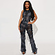 SUPER WHOLESALE | Strap Tie-dyed Pants Set Off-shoulder Top