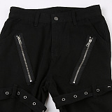 SUPER WHOLESALE |  Zip Up Buckle Pants