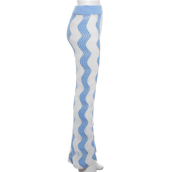 　SUPER WHOLESALE |  Elastic Knitted Wave Pants