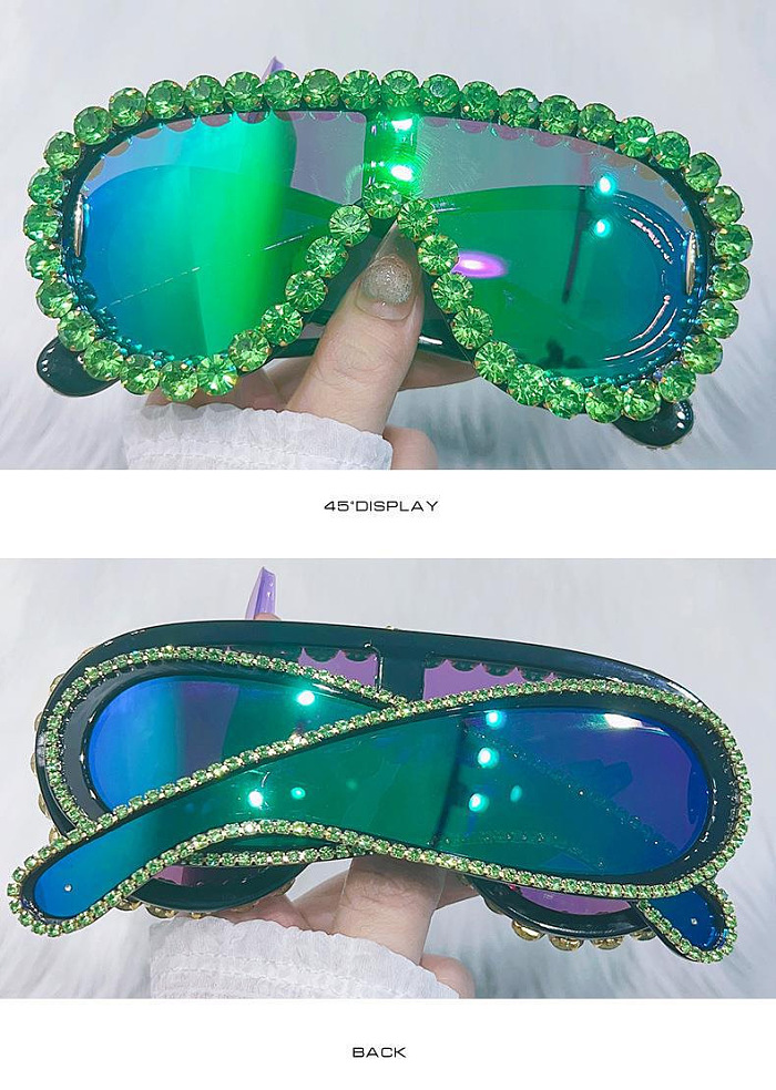 Fake Diamond Deco Sun Glasses(2PACK)
