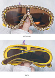 Fake Diamond Deco Sun Glasses(2PACK)