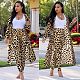 SUPER WHOLESALE | Printed Long Coat Bodycon Pants 2pieces in Leopard