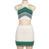SUPER WHOLESALE | Knitted Halter Skirt Set