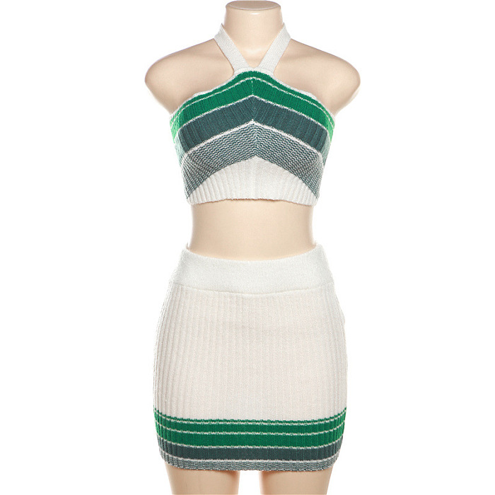 SUPER WHOLESALE | Knitted Halter Skirt Set