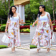SUPER WHOLESALE | Printed Long Coat Bodycon Pants 2pieces in White