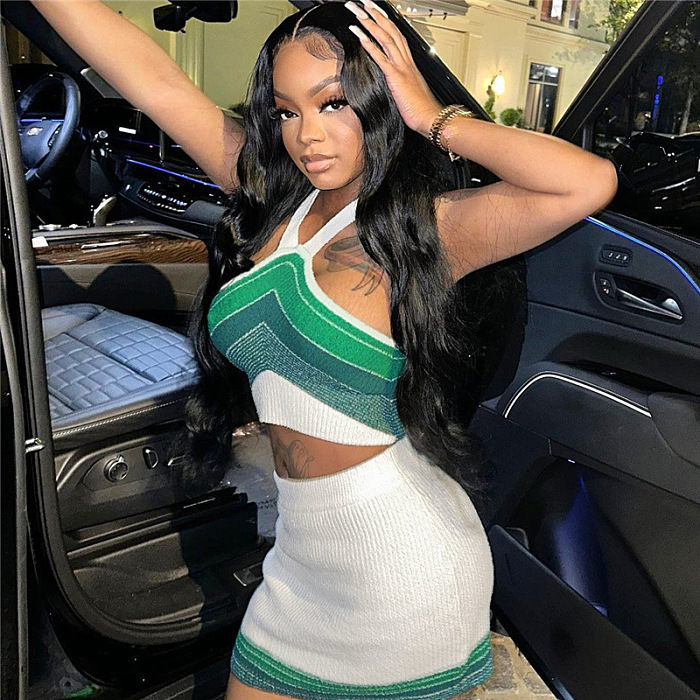 SUPER WHOLESALE | Knitted Halter Skirt Set
