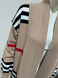 SUPER WHOLESALE | KNIT STRIPS PATTERN LONG SLEEVE  LOOSE SWEATER LONG CARDIGAN