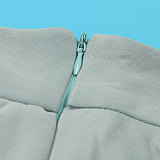 SUPER WHOLESALE | Plus Size Off-Shoulder Puffy Sleeves Top Split Skirt in Cyan