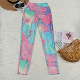 SUPER WHOLESALE | Printed Long Coat Bodycon Pants 2pieces in Pink