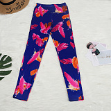 SUPER WHOLESALE | Printed Long Coat Bodycon Pants 2pieces in Purple Feather
