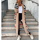 SUPER WHOLESALE | KNIT STRIPS PATTERN LONG SLEEVE  LOOSE SWEATER LONG CARDIGAN