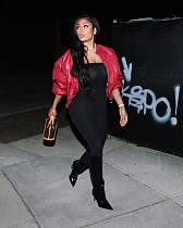 SUPER WHOLESALE | Shinning Material Zip Up Baseball Jacket in Red