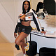 SUPER WHOLESALE | Two Tones Race Jacket & Skirt Set