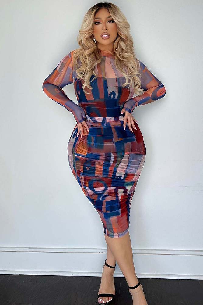 SUPER WHOLESALE | See-through 2Pieces Set Maxi Dress & Top