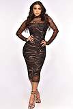 SUPER WHOLESALE | See-through 2Pieces Set Maxi Dress & Top