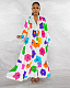 SUPER WHOLESALE | Pleated Half Button Up Long Sleeve A Shape Dress
