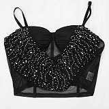 SUPER WHOLESALE | Fake Pearl Deco Tanks Top and Skirt Bottom