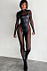 SUPER WHOLESALE | Pu Material Patchwork Long Sleeve Jumpsuit in Black