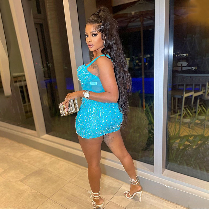 SUPER WHOLESALE | Fake Pearl Deco Tanks Top and Skirt Bottom