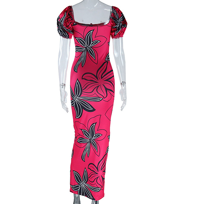 SUPER WHOLESALE | Square Neck Back Tied Straight Down Dress