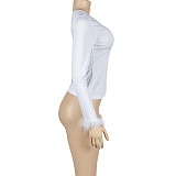 SUPER WHOLESALE | Feather Cuff T-shirt