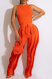 SUPER WHOLESALE | Tassel Fringe Two-Piece Set  in Orange