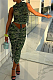 SUPER WHOLESALE | Drawstring Off Shoulder Top & Long Skirt in Green