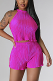 SUPER WHOLESALE | Pleated Vest Shorts Set