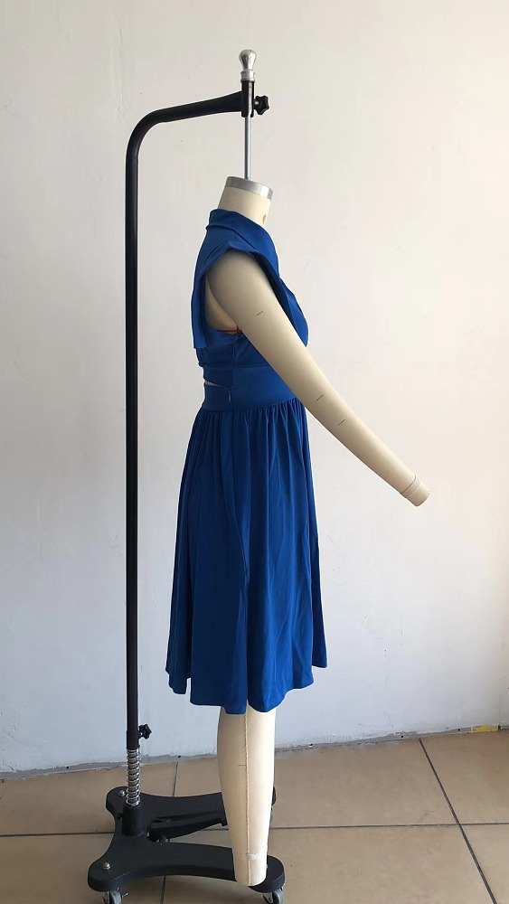 SUPER WHOLESALE | Shirt Collar A Line Skirt with Pleated Bottom