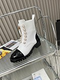 SUPER WHOLESALE | Calf-skin Ankle High Boots in Black & White