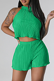 SUPER WHOLESALE | Pleated Vest Shorts Set