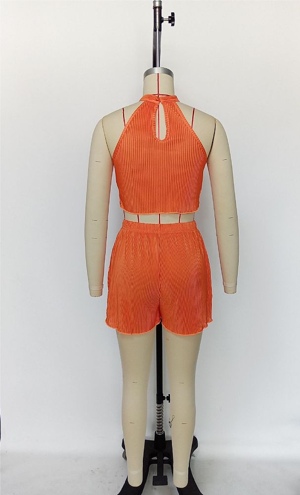 SUPER WHOLESALE | Pleated Vest Shorts Set