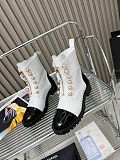 SUPER WHOLESALE | Calf-skin Ankle High Boots in Black & White