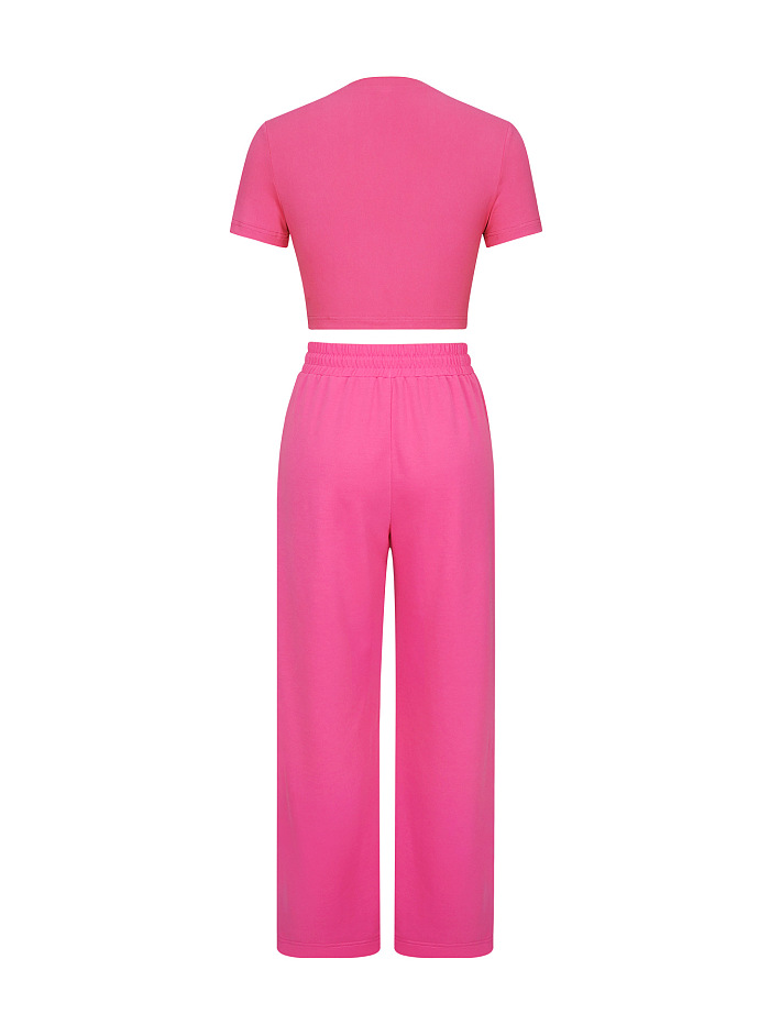 SUPER WHOLESALE | STARK Printed Jogging Suit in Rose Red