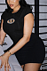 SUPER WHOLESALE | Embroidered Cap Sleeves Bodycon Dress in Black
